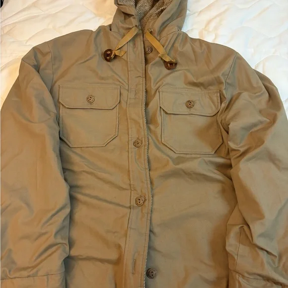 Men's Reversible Brown Hooded Jacket- L - Picture 2 of 11